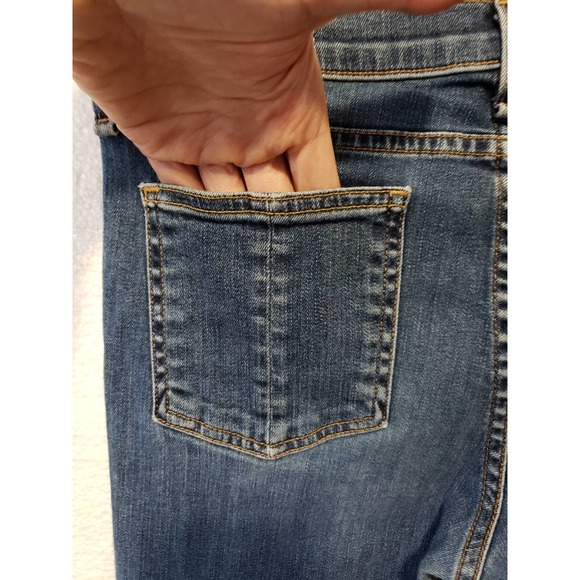 Rag & Bone Straight Leg Jeans in Clean La Paz Frayed Hem Blue Women's Size 29 - Picture 9 of 12